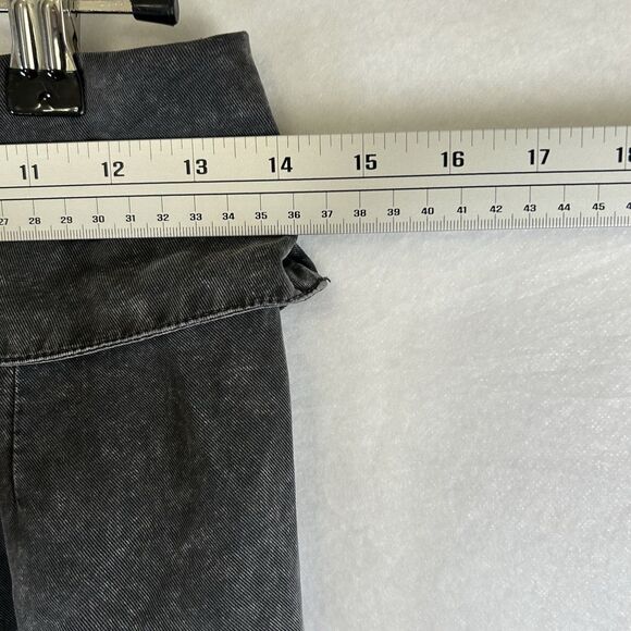 YFB Pants Buttery Soft Wrap Tie Front Black Gray Womens Sz M retro 90s Y2K Baggy - Picture 7 of 8